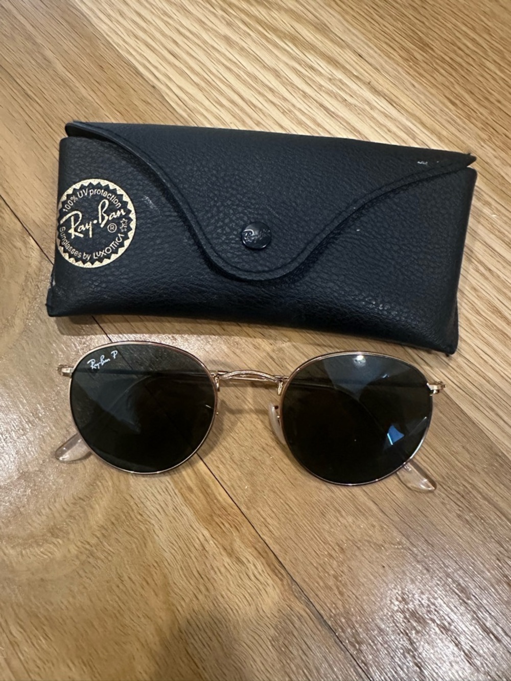 Ray-Ban Polarized Round Metal Sunglasses RB3447